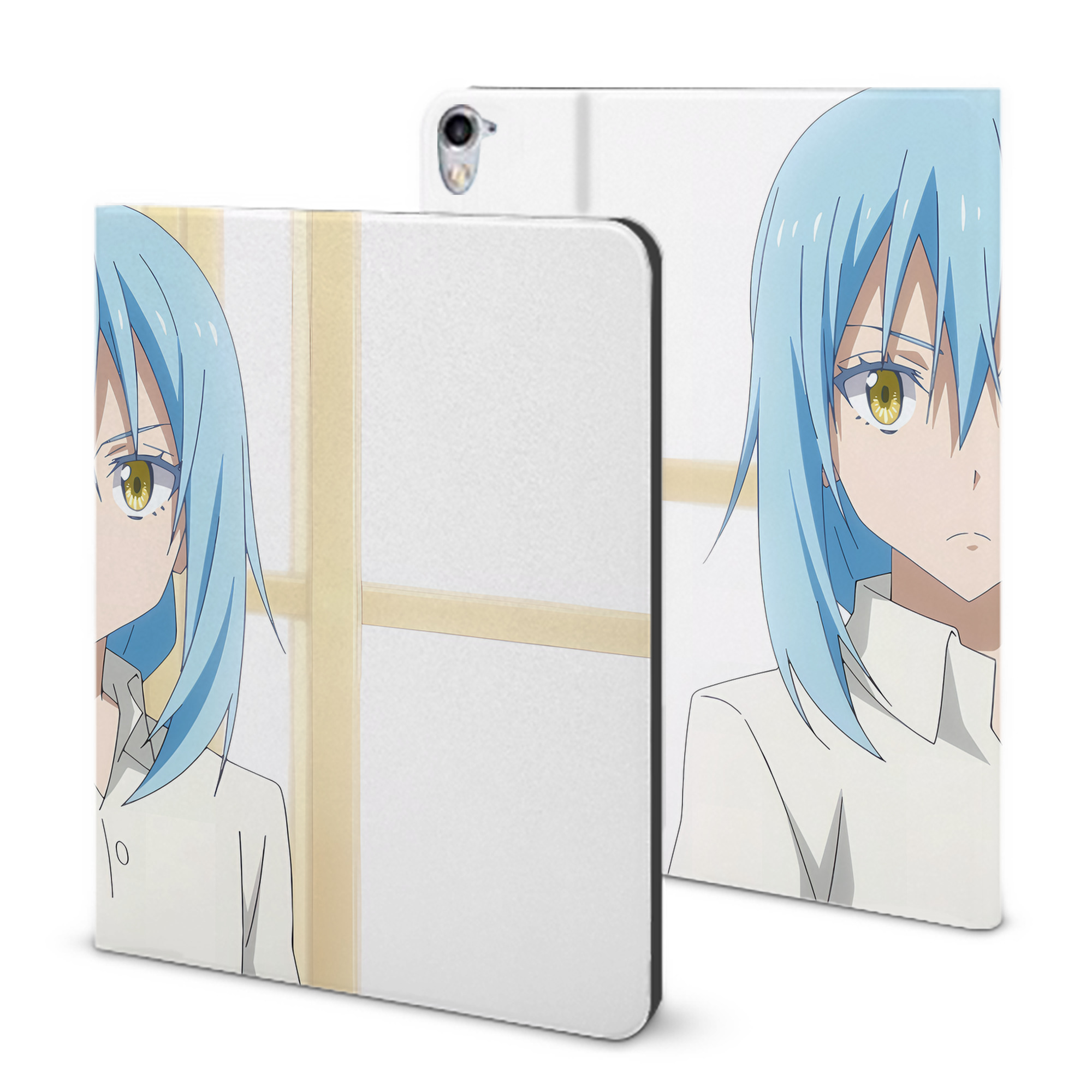 （画像用） 転スラ Regarding Reincarnated to Slime IPad ケース ブック型 PUレザー TPU 耐衝撃 軽量 薄型 ペン収納なし 全面保護 IPad 各モデル対応